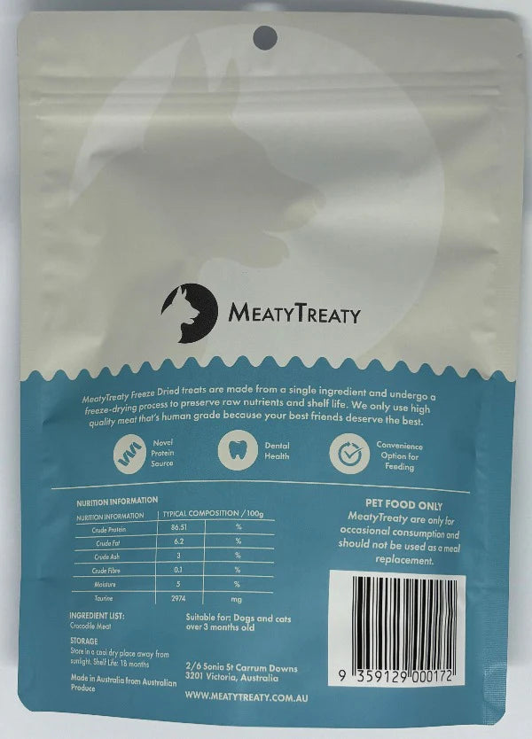 Meaty Treaty Crocodile Meat Treat 50g