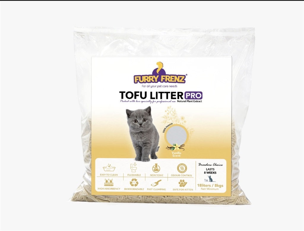 Furry Frenz Tofu Litter Vanilla 8kg