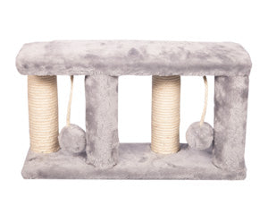 Pet One Scratching Tree 4 Post W/ 2 Balls Light Grey