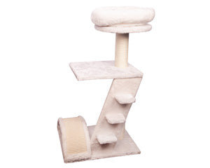 Pet One Scratching Tree Tower W/bed, Platform & Scratcher With Steps