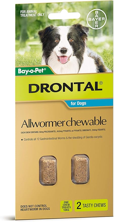 Drontal Blue Chew for Medium Dogs up to 10kgs