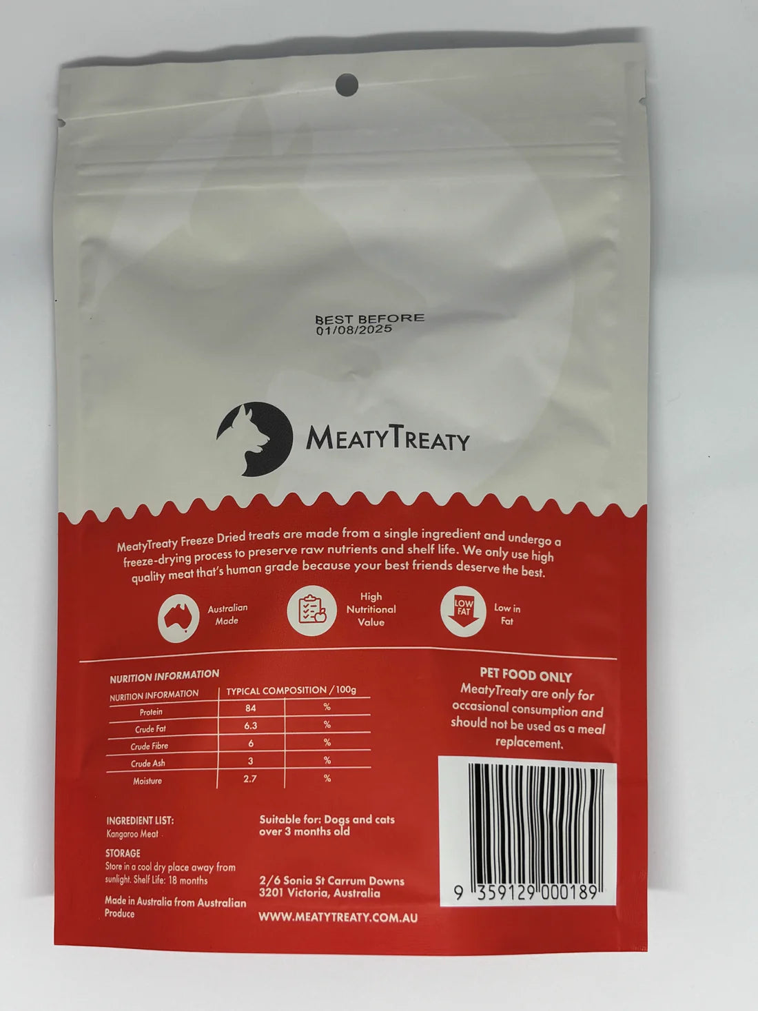 Meaty Treaty Kangaroo Steak Treats 80g