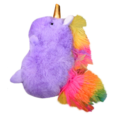 Pet One Plush Squeaky Unicorn 18cm Purple