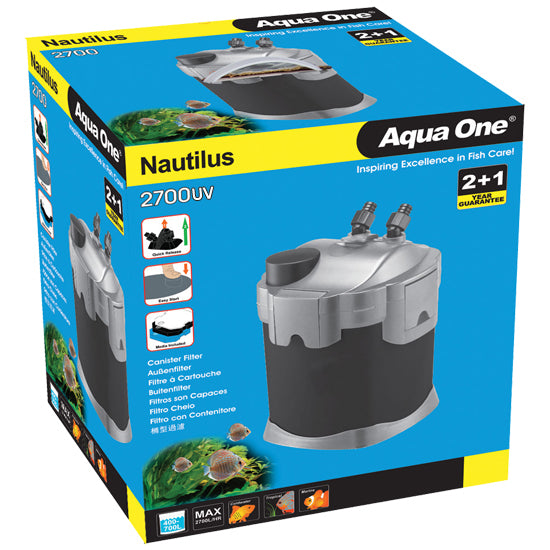 Aqua One Nautilus 2700UVC Canister Filter With 5watt UV