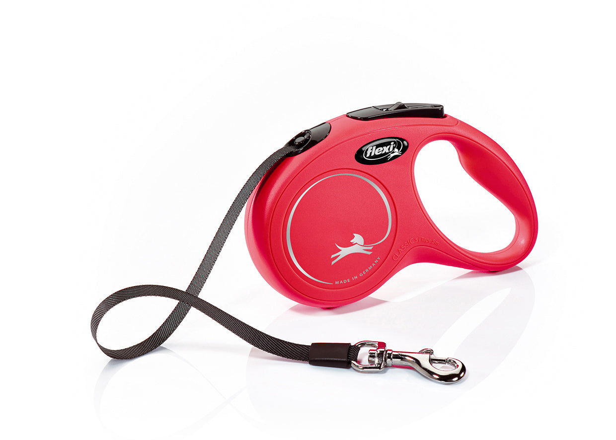 Flexi Classic Retractable Tape Dog Lead Red 5m