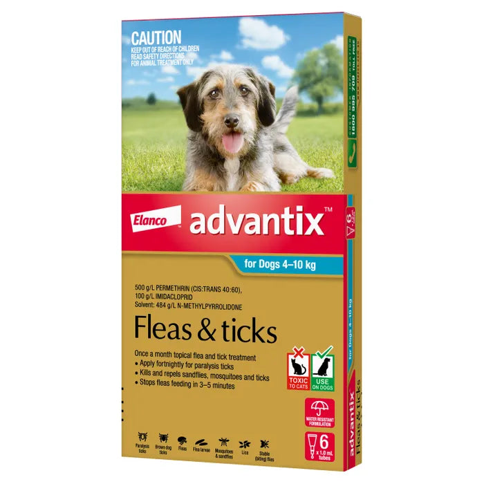 Advantix Aqua Dogs 4-10kg 6pk