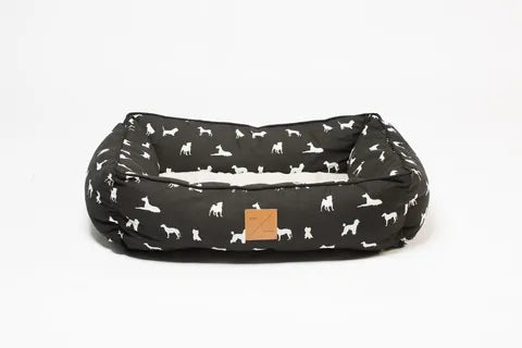 MOG AND BONE BOLSTER BED BLACK DOG