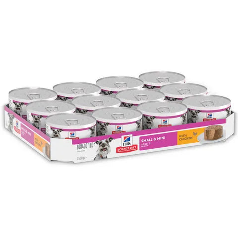Science Diet Adult 7+ Senior Small & Mini with Chicken Canned Dog Food 12x200g
