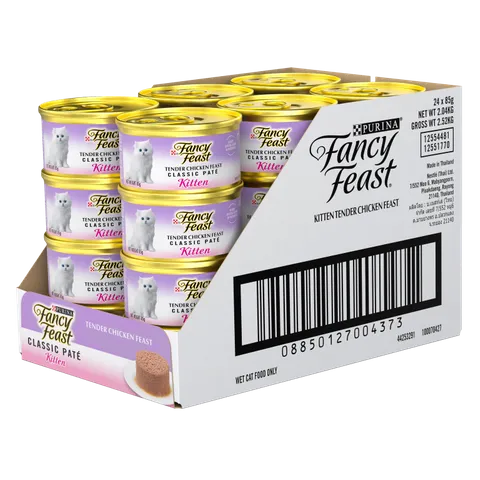 Fancy Feast Classic Pate Kitten Tender Chicken Feast Gourmet 24X85G