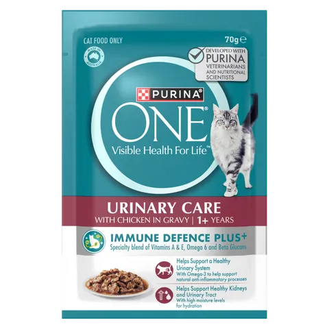 PURINA ONE® Adult Urinary Care with Chicken in Gravy Wet Pouch 12x70g