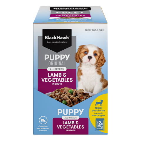 Black Hawk Original Puppy Wet Lamb & Vegetables 85gx12