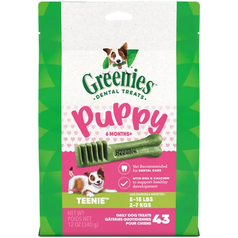 GREENIES Puppy Dental Dog Treats Original Teenie 340g