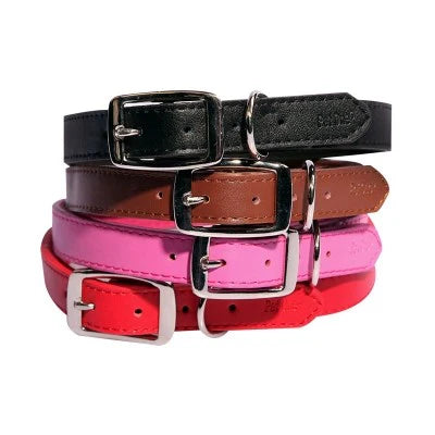 Pet One Leather Collar Pink
