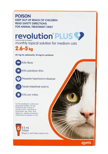 Revolution Plus Orange For Cats 2.6-5kgs