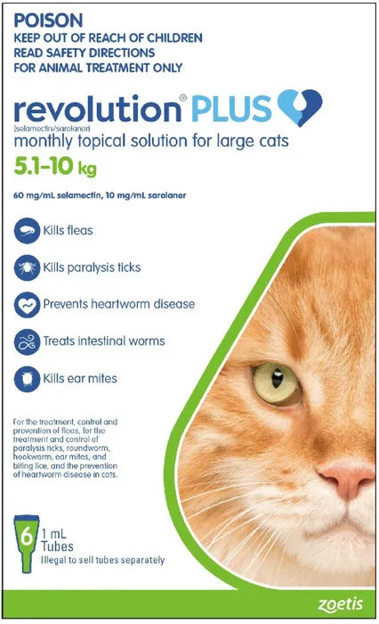 Revolution Plus Green For Cats 5.1-10kgs