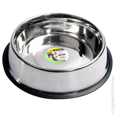 Pet One Anti Skid & Anti Tip Stainless Steel Feeding Bowls