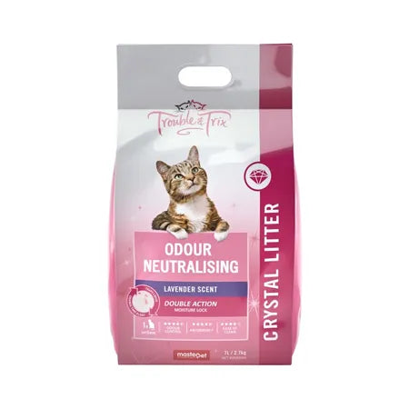 Trouble & Trix Odour Neutralising Double Action Lavender Scent Crystal Litter