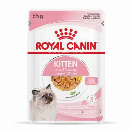 Royal Canin Kitten Jelly Pouches Cat Food 12x85g