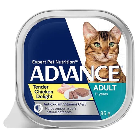 ADVANCE Adult Canned Tender Chicken Delight Cat Food 7x85g