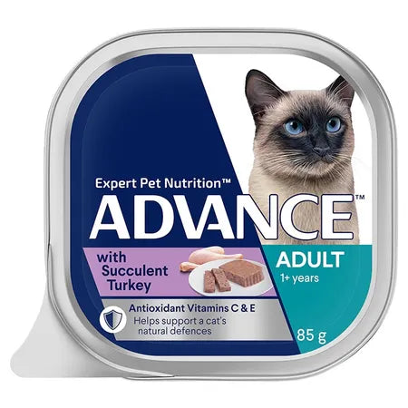 ADVANCE Adult Canned With Succulent Turkey Cat Food 7x85g