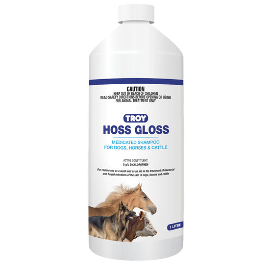 Troy Hoss Gloss Medicated Shampoo for Dogs and Horses