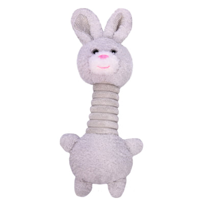 Pet One Plush Squeaky Bunny with Long Neck 21.6cm