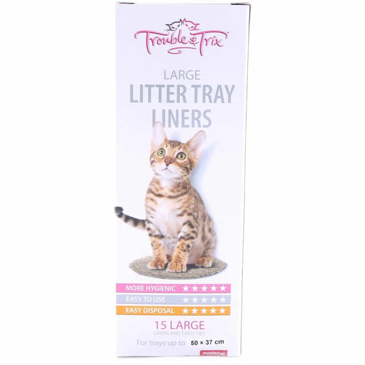 Trouble & Trix Litter Liners Large 50x37cm 15pk