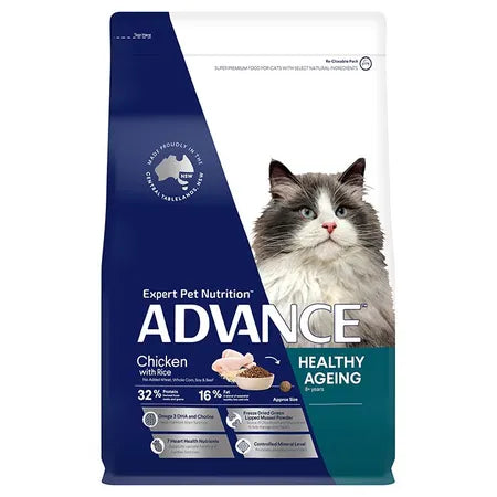 ADVANCE Healthy Ageing Chicken With Rice Cat Food 3kg