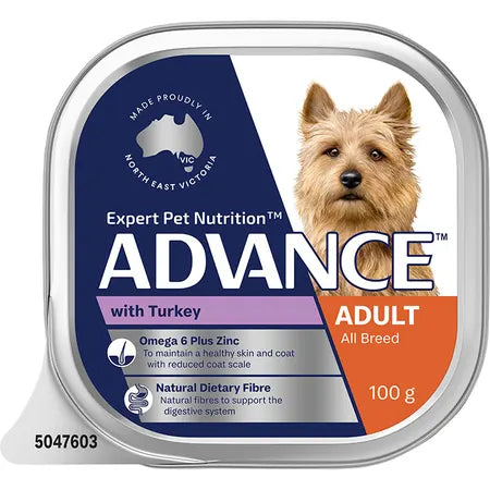 ADVANCE Adult All Breed Wet Dog Food with Turkey 12x100g