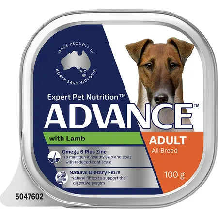 ADVANCE Adult All Breed Wet Dog Food with Lamb 12x100g