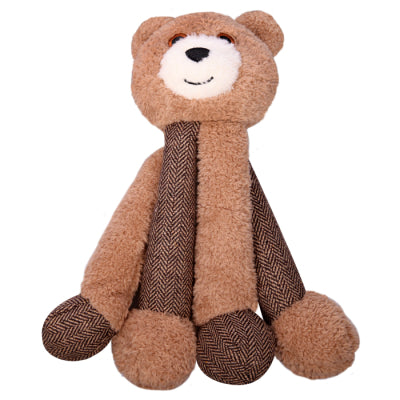 Pet One Plush Squeaky Teddy with Long Legs 26.7cm