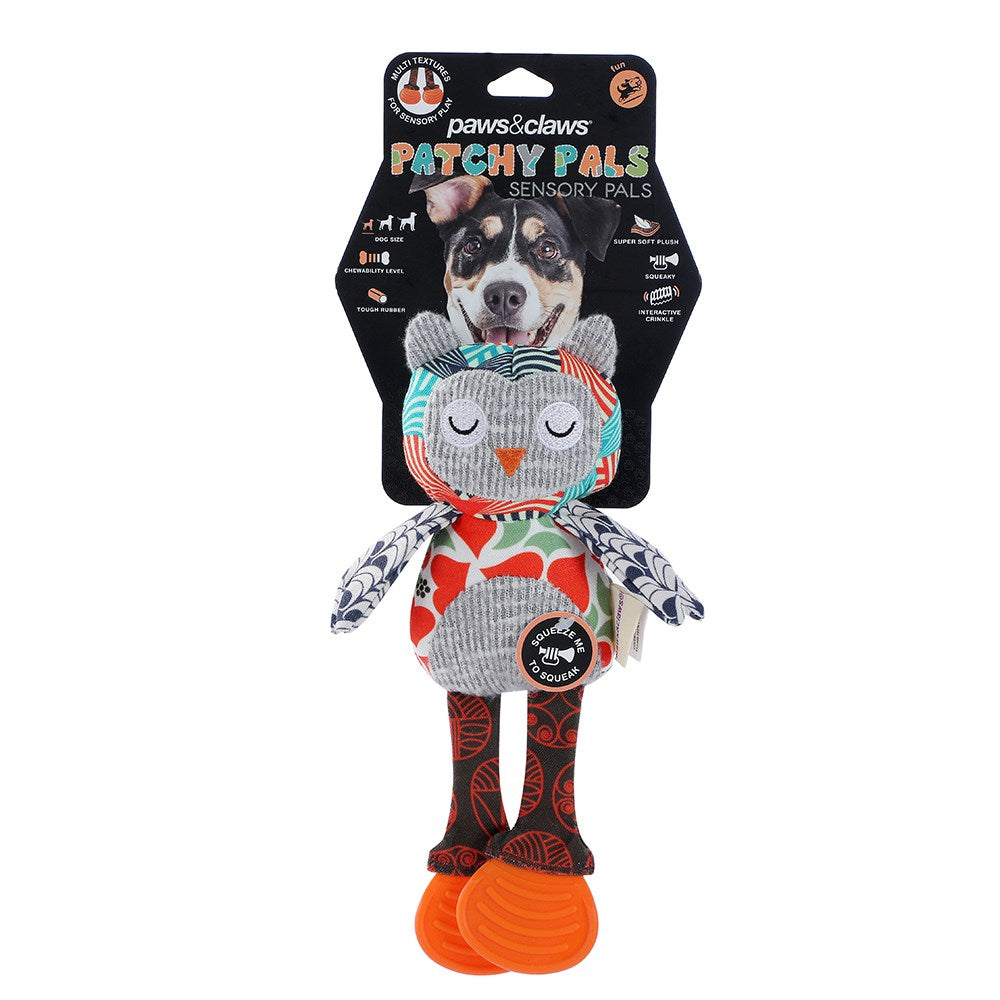 Paws & Claws Patchy Pals Sensory Owl Toy