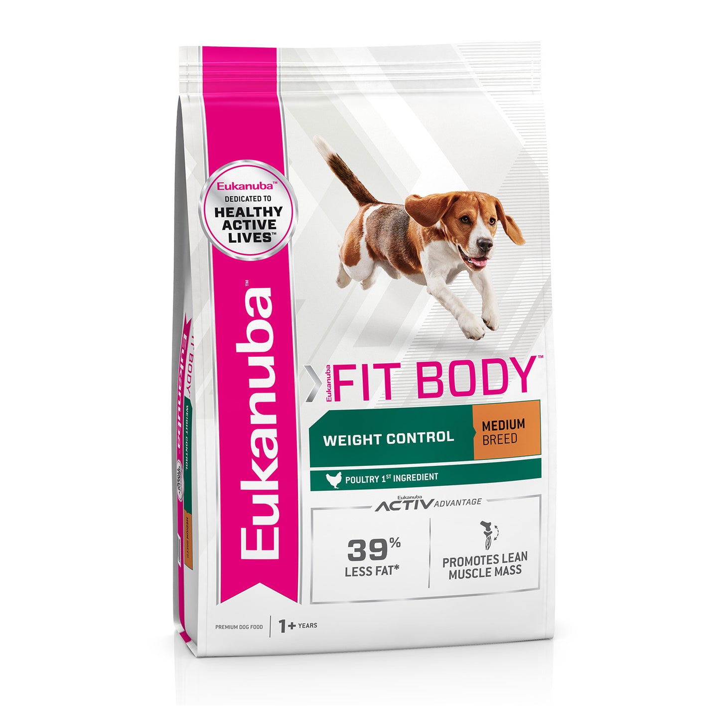 Eukanuba Fit Body Weight Control Medium Breed Adult Dry Dog Food 15kg