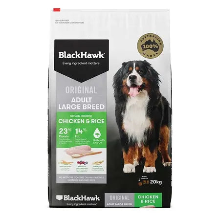 Black Hawk Adult Original Large Breed Chicken & Rice 20kg