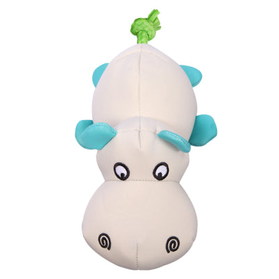 Pet One Splash Squeaky Hippo with Rope 21.6cm