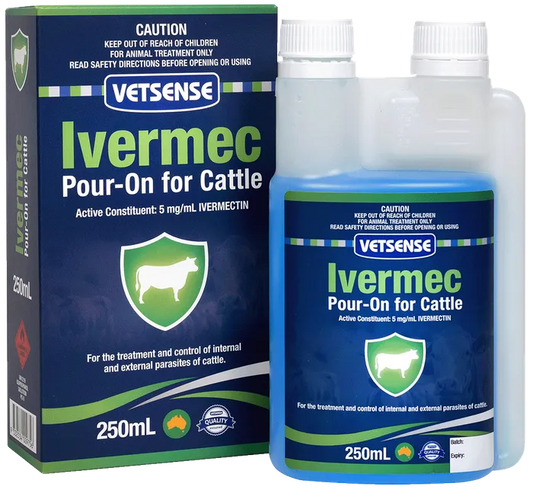 Vetsense Ivermec Pour-On for Cattle 250mL