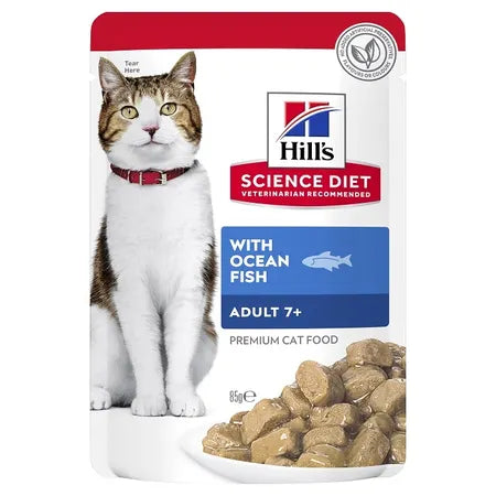 Hill's Science Diet Adult 7+ Ocean Fish Wet Pouches Cat Food 12x85g