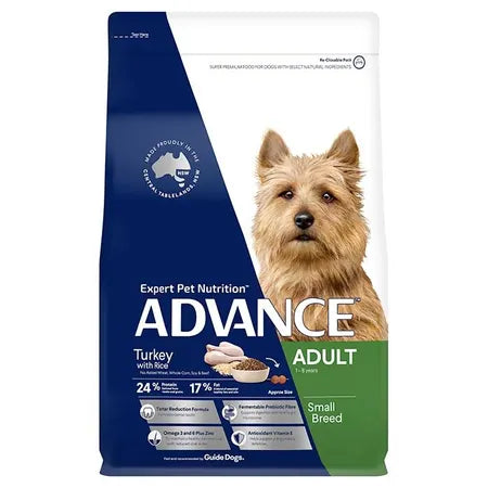 ADVANCE Adult Small Breed Dry Dog Food Turkey with Rice 3kg