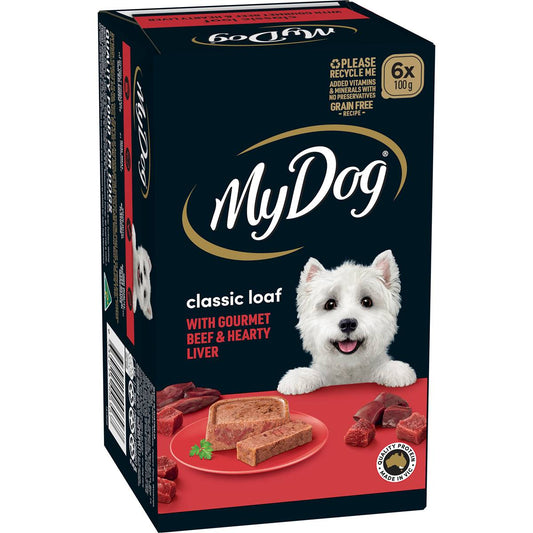 My Dog Classic Loaf With Gourmet Beef & Hearty Liver 6pk