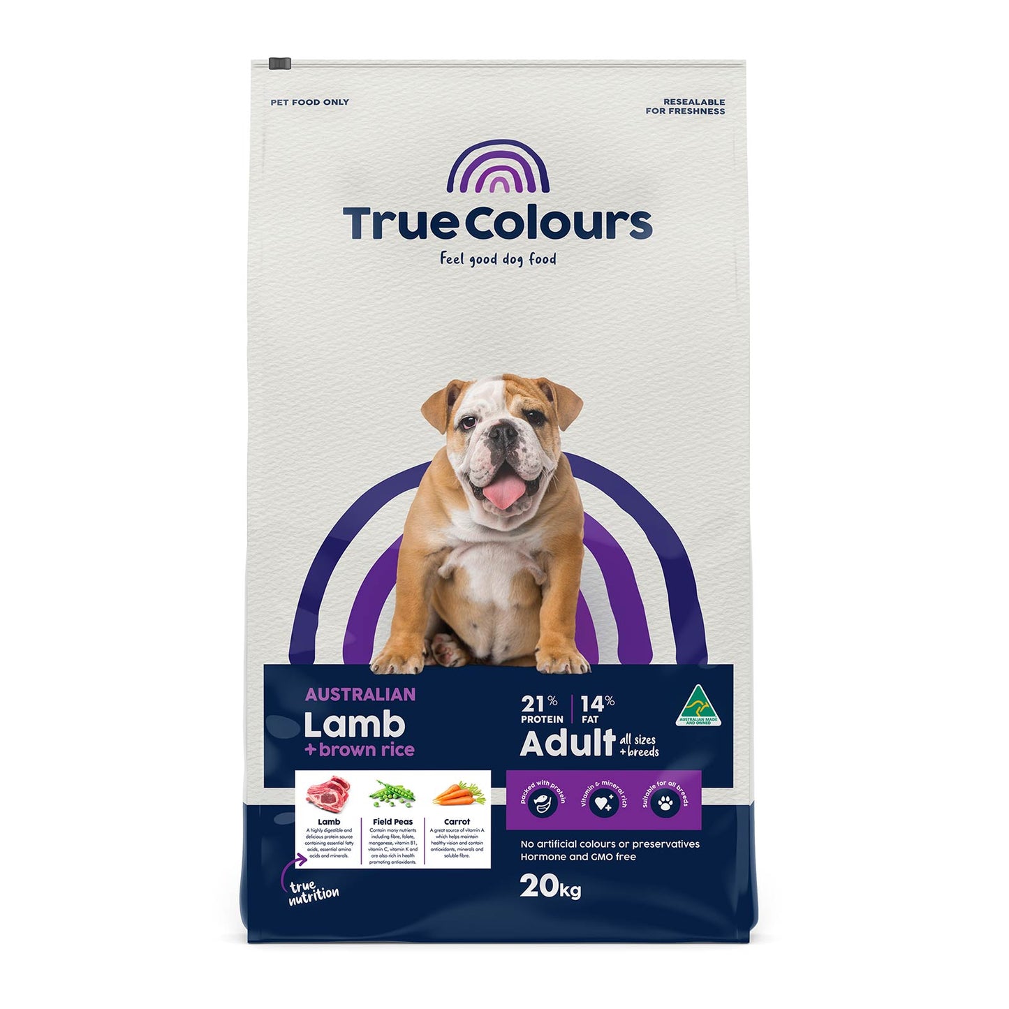 True Colours Lamb And Brown Rice Adult Dry Dog