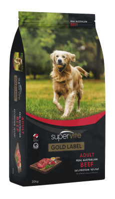 Supervite Gold Label Adult Beef Dog Dry Food 20kg