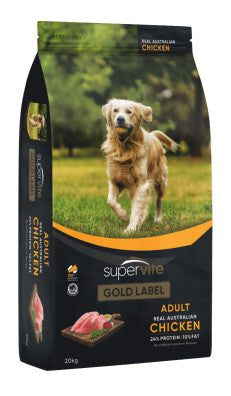 Supervite Gold Label Adult Chicken Dog Dry Food 20kg