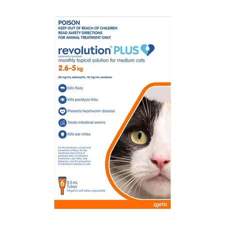 Revolution Plus Orange For Cats 2.6-5kgs