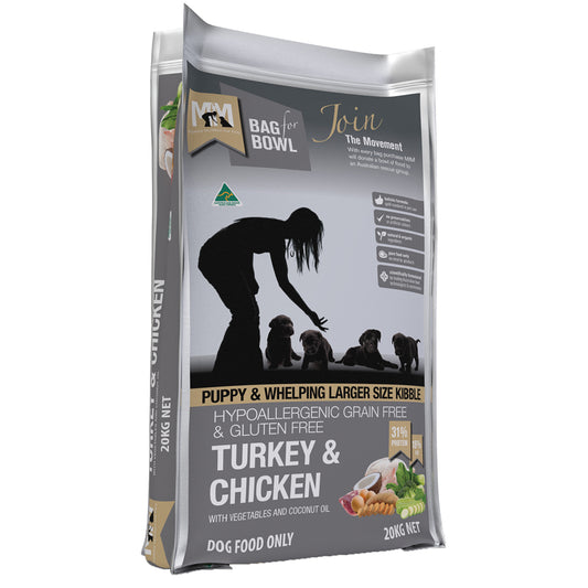 Meals For Mutts Grain Free Turkey And Chicken Kibble Large Breed For Puppy And Whelping