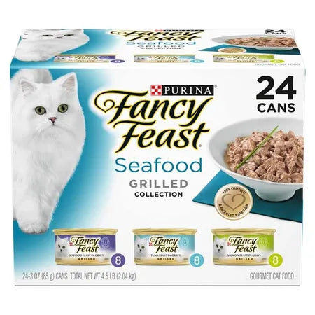 Fancy Feast Seafood Grilled Mixed Collection Cat Food 24pk