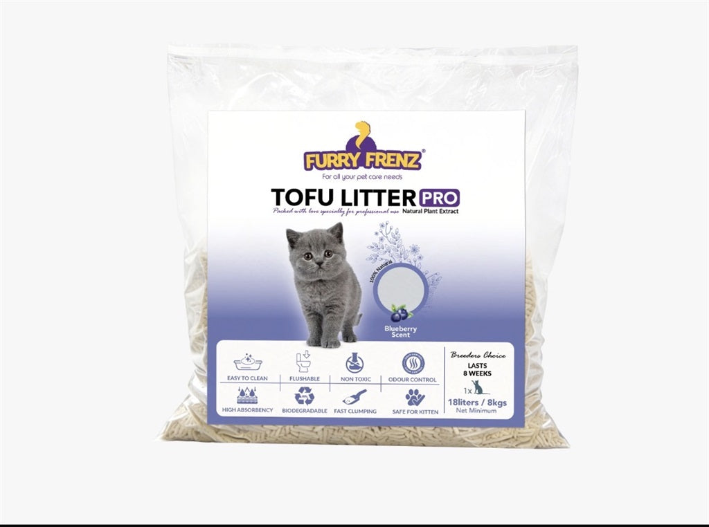 Furry Frenz Tofu Litter Blueberry 8kg