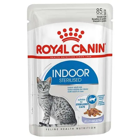 Royal Canin Adult indoor Jelly Pouches Cat Food 12x85g