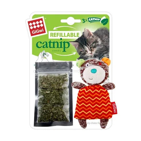 Gigwi Refillable Catnip Characters Mouse With x3 Catnip pouches