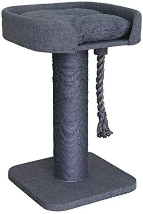 Kazoo High Sofa Bed Scratching Post with Sisal, Grey