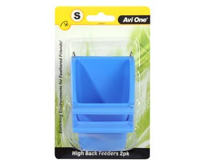 Avi One Feeder High Back With Perch Small 2pk